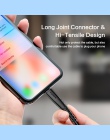 FLOVEME kabel USB o wysokiej wytrzymałości 0.3 m/1 m dla iPhone kabel Micro USB typu C kabel do ładowarki Data Sync dla iPhone X