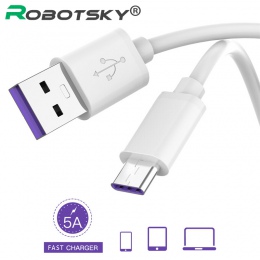 Robotsky 5A kabel USB typu C USB3.1 męski na typ C kobieta szybka ładowarka do ładowania danych kabel do Huawei Mate 10 p10 P20 