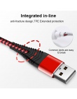 Coolreall 2.4A kabel Micro USB szybkie ładowanie USB kabel do transmisji danych Nylon przewód do synchronizacji dla Samsung Huaw