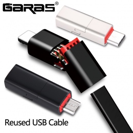 GARAS ponownie kabel USB do iPhone/Micro USB/typ C szybka ładowarka kabel do transmisji danych do iPhone/iPad /Xiaomi/Huawei wie