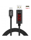 TOPK AC27 3A (Max) kabel USB typu C, QC 3.0 szybkie ładowanie napięcia i prądu pleciony z nylonu USB C kabel do synchronizacji d