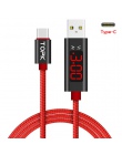 TOPK AC27 3A (Max) kabel USB typu C, QC 3.0 szybkie ładowanie napięcia i prądu pleciony z nylonu USB C kabel do synchronizacji d