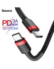 Baseus kabel USB typu C do USB-C kabel PD USBC szybka ładowarka do Samsunga S10 S9 Xiao mi mi 9 8 szybkie ładowanie 4.0 USB C ka