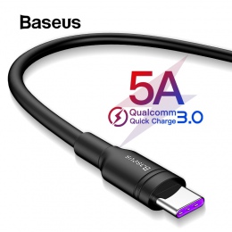 Baseus 5A Supercharge USB typu C kabel do Huawei Mate 20 Mate 20 Pro P20 szybkie ładowanie 3.0 kabel typu C szybkie ładowanie ka