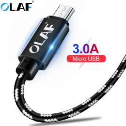 OLAF kabel Micro USB 3A szybkie ładowanie Micro USB kabel do ładowania danych dla Samsung S7 Xiaomi Huawei LG telefonu komórkowe