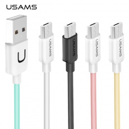 Micro USB kabel do Androida, USAMS szybka ładowarka kabel USB dla Samsung Xiaomi LG Micro USB do synchronizacji danych komórkowy