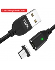 TOPK AM41 magnetyczny micro USB kabel do Samsung Galaxy S7 Xiaomi Redmi Note 5 szybkie ładowanie magnes Microusb przewód do tran