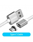 FONKEN typu C kabel magnetyczny USB C szybka ładowarka kabel do telefonu 3A komórkowy szybkie ładowanie magnes typu C przewód sy