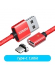 FONKEN typu C kabel magnetyczny USB C szybka ładowarka kabel do telefonu 3A komórkowy szybkie ładowanie magnes typu C przewód sy