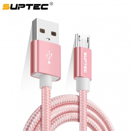 SUPTEC kabel Micro USB, nylon szybkie ładowanie kabel do synchronizacji danych do Samsung Galaxy S7 S6 S5 S4 Huawei Xiaomi Sony 