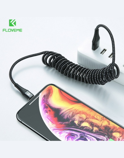 FLOVEME zwijany kabel USB dla iPhone XS Max XR X 8 7 6 s 2A szybki kabel do ładowania dla iPhone iPad Pro ładowarki do telefonu 