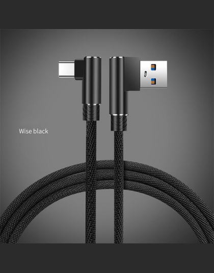 Suntaiho USB typu C kabel do Xiaomi mi 9 mi 9 redmi note 7 Samsung s9 90 stopni kabel USB C przewód szybkoładujący do huawei p20