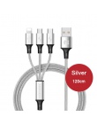 NOHON 3 w 1 typu C 8Pin kabel Micro USB do iPhone 8X7 6 6 S Plus iOS 10 9 8 Samsung Nokia USB kable szybkiego ładowania przewód