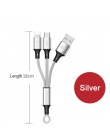 NOHON 3 w 1 typu C 8Pin kabel Micro USB do iPhone 8X7 6 6 S Plus iOS 10 9 8 Samsung Nokia USB kable szybkiego ładowania przewód