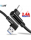 OLAF kabel USB typu C 90 stopni szybkie ładowanie danych kabel USB C do Samsung S10 S9 S8 Xiaomi mi8 mi9 Huawei P20 P30 USB-C ła