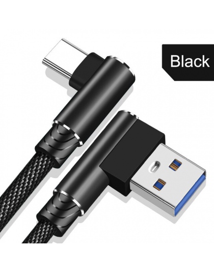 OLAF kabel USB typu C 90 stopni szybkie ładowanie danych kabel USB C do Samsung S10 S9 S8 Xiaomi mi8 mi9 Huawei P20 P30 USB-C ła