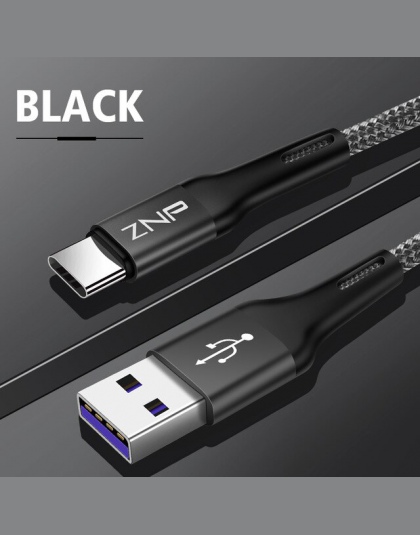 ZNP kabel USB typu C 3.0 szybka ładowarka do Samsunga S10 S9 A50 telefon komórkowy typu C USB do transmisji danych przewód do hu