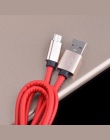 Kabel Micro USB 1 M Premium skórzany pleciony kabel do Samsung Xiaomi Huawei Android przewody szybkie ładowanie danych telefonu 