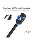 TOPK L 1 m 2 m 90 stopni L typ kabel magnetyczny kabel Micro USB i USB typu C kabel LED kabel magnetyczny do ładowania dla iPhon