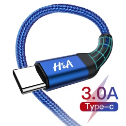 H & USB typu C kabel do Huawei P30 Mate 10 20 lite USB C kabel do telefonu komórkowego szybkie ładowanie C kabel do urządzeń USB