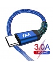 H & USB typu C kabel do Huawei P30 Mate 10 20 lite USB C kabel do telefonu komórkowego szybkie ładowanie C kabel do urządzeń USB