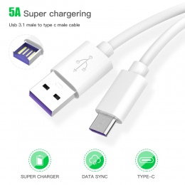 Robotsky 5A typu C kabel USB C kabel do Huawei Mate 20 P20 Pro Honor 10 Super szybka ładowarka USB 3.1 typu C USB C szybkie łado