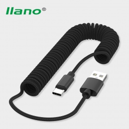 Micro USB typu C 8 Pin kabel chowany wiosna kabel dla iPhone X Samsung S9 szybkie ładowanie ładowarka kabel do transmisji danych