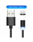 YBD 1M LED Magnetic Charge Cable For iPhone X XR XS Max 8 7 Micro USB Cable Magnet Charger USB/ Type C Cable for Samsung Xiaomi