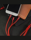 CHOETECH 3 w 1 kabel USB do telefonu komórkowego Micro USB typu C kabel ładowarki do ładowania iphone'a w tym kabel Micro USB ła