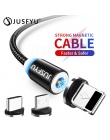 Kabel magnetyczny Micro USB typu C dla iPhone X Xs Max Samsung S9 S8 dla Xiaomi ładowania Nylon pleciony magnes ładowarka Cabos 