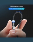 Kabel magnetyczny Micro USB typu C dla iPhone X Xs Max Samsung S9 S8 dla Xiaomi ładowania Nylon pleciony magnes ładowarka Cabos 