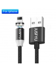 Kabel magnetyczny Micro USB typu C dla iPhone X Xs Max Samsung S9 S8 dla Xiaomi ładowania Nylon pleciony magnes ładowarka Cabos 