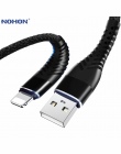 NOHON 3 M 2 M 1 M o wysokiej wytrzymałości na rozciąganie 8pin szybki kabel USB do ładowania dla iPhone 8X7 6 6 S Plus 5 5S 5C S