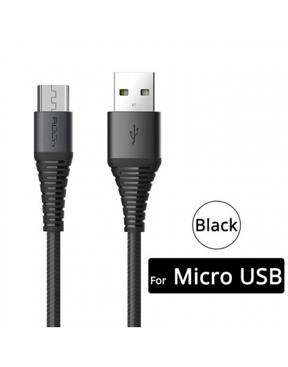 ROCK o wysokiej wytrzymałości kabel Micro USB do Samsung Xiaomi LG USB szybkie ładowanie danych pleciony ładowarka telefonu z sy