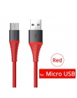 ROCK o wysokiej wytrzymałości kabel Micro USB do Samsung Xiaomi LG USB szybkie ładowanie danych pleciony ładowarka telefonu z sy