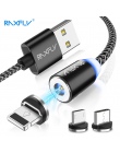 RAXFLY magnetyczny ładowania oświetlenie kabel dla iPhone X XS magnes ładowarka kabel USB Micro USB typu C kabel do Xiaomi Redmi