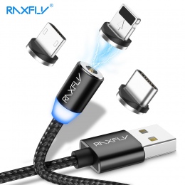 RAXFLY magnetyczny kabel ładujący dla iPhone telefonu Nokia 7 8 6 X XS Plus magnes oświetlenia, aby przewód USB do ładowania Mic