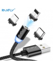 RAXFLY magnetyczny kabel ładujący dla iPhone telefonu Nokia 7 8 6 X XS Plus magnes oświetlenia, aby przewód USB do ładowania Mic