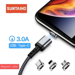 Suntaiho magnetyczna ładowarka Micro kabel USB C typu C dla Xiaomi grać note7 szybkie ładowanie dla Samsung dla S10 telefon iOS 