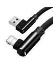 OLAF przewód USB z wtyczką kątową 90° dla iPhone Xs Max 2.4A szybkie ładowanie danych Micro USB typu C kabel do Samsung S9 S8 ko