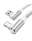 OLAF przewód USB z wtyczką kątową 90° dla iPhone Xs Max 2.4A szybkie ładowanie danych Micro USB typu C kabel do Samsung S9 S8 ko