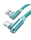 OLAF przewód USB z wtyczką kątową 90° dla iPhone Xs Max 2.4A szybkie ładowanie danych Micro USB typu C kabel do Samsung S9 S8 ko