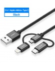 Ugreen 3 w 1 kabel USB do iPhone Xs Max 8 7 plus 2.4A szybkie ładowanie Micro USB typu C kabel do Samsung S10 S9 S8 Plus przewód