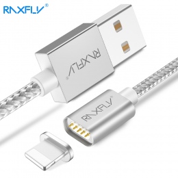 RAXFLY kabel magnetyczny dla iPhone X XS Max 8 7 Plus przewód ładowania oświetlenie do kabla USB do iPhone 6 S LED z magnesem ła