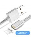 RAXFLY kabel magnetyczny dla iPhone X XS Max 8 7 Plus przewód ładowania oświetlenie do kabla USB do iPhone 6 S LED z magnesem ła