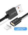 RAXFLY kabel magnetyczny dla iPhone X XS Max 8 7 Plus przewód ładowania oświetlenie do kabla USB do iPhone 6 S LED z magnesem ła