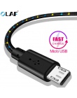 OLAF kabel Micro USB nylonowy splot szybkie ładowanie USB do transmisji danych kabel do Huawei dla Xiaomi tabletu z systemem And