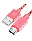 OLAF kabel Micro USB nylonowy splot szybkie ładowanie USB do transmisji danych kabel do Huawei dla Xiaomi tabletu z systemem And