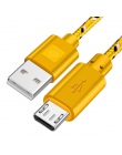 OLAF kabel Micro USB nylonowy splot szybkie ładowanie USB do transmisji danych kabel do Huawei dla Xiaomi tabletu z systemem And