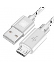 OLAF kabel Micro USB nylonowy splot szybkie ładowanie USB do transmisji danych kabel do Huawei dla Xiaomi tabletu z systemem And